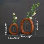 Glass vase made of solid wood – Elegant design for stylish decoration