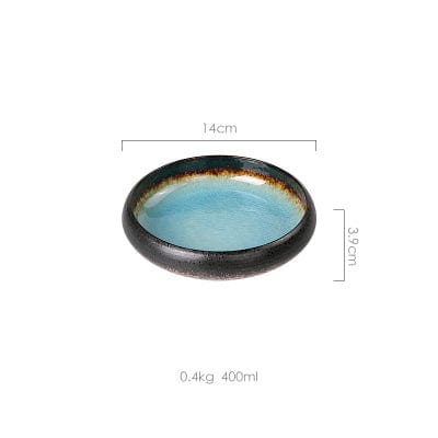 Glazed river deep plates