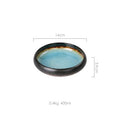 Glazed river deep plates