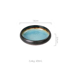 Glazed river deep plates