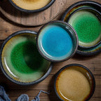 Glazed river deep plates