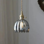Elegant Glass Hanging Lamp in Flower Shape