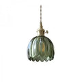 Elegant Glass Hanging Lamp in Flower Shape