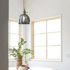 Elegant Glass Hanging Lamp in Flower Shape