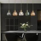 Elegant Glass Hanging Lamp in Flower Shape