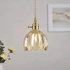 Elegant Glass Hanging Lamp in Flower Shape