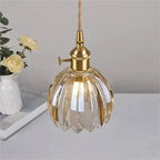 Elegant Glass Hanging Lamp in Flower Shape