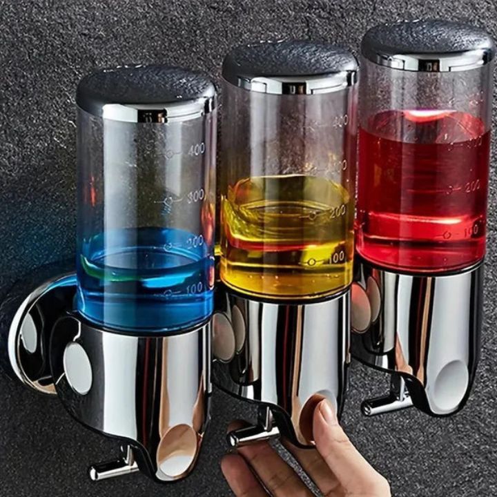 GlitzyLather | Wall-mounted soap dispenser made of stainless steel silver