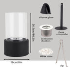 GlowEdge Smoke-Free Bio Fireplace in Glass for Table and Indoor