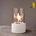 GlowEdge Smoke-Free Bio Fireplace in Glass for Table and Indoor