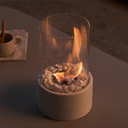 GlowEdge Smoke-Free Bio Fireplace in Glass for Table and Indoor