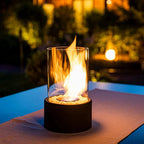 GlowEdge Smoke-Free Bio Fireplace in Glass for Table and Indoor