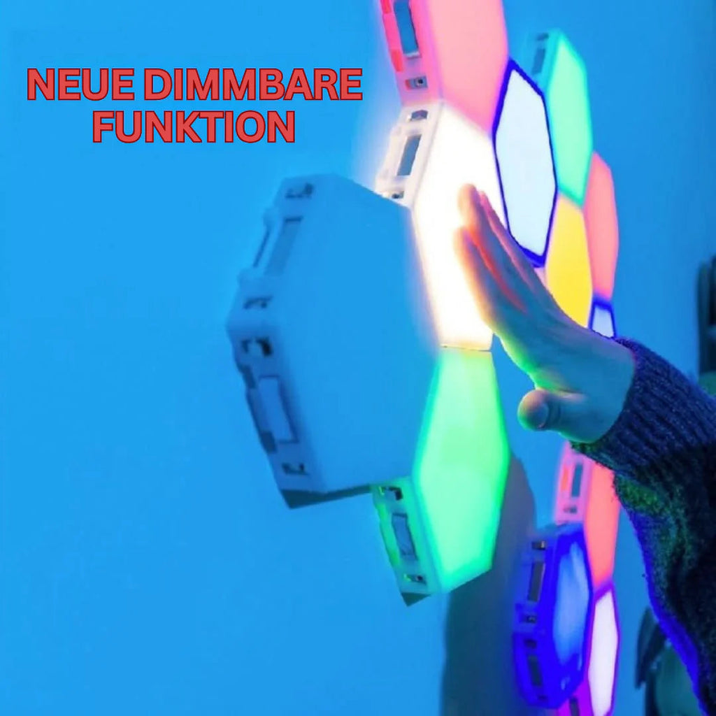 Interactive Hexagonal LED Panels with RGB Color Control and Music Synchronization