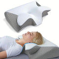 SleepEase Butterfly Memory Foam Pillow – Ergonomic Support for Side and Back Sleepers