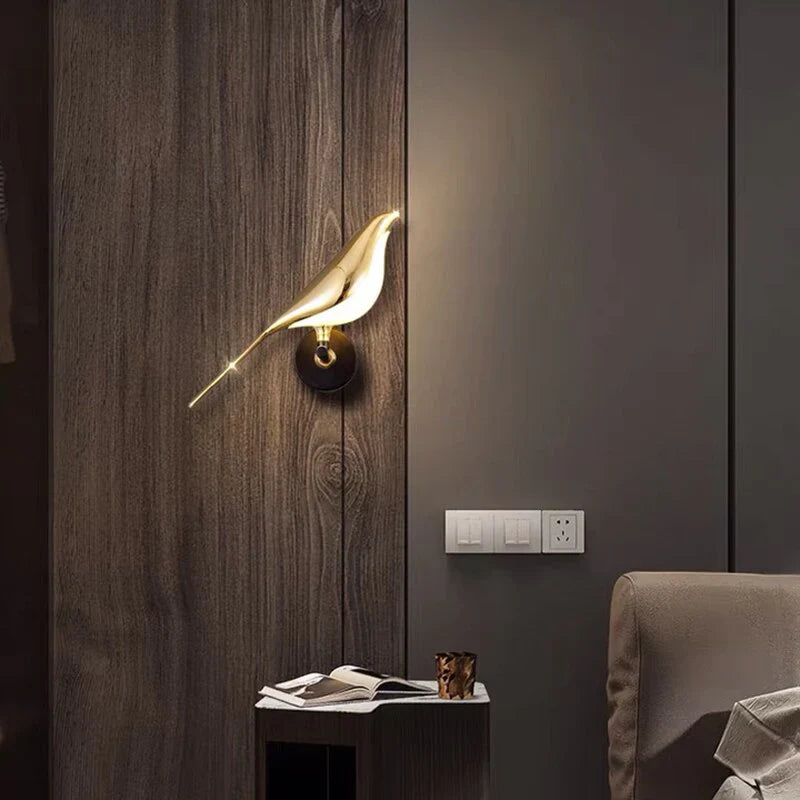 Gold Birds Wall Light