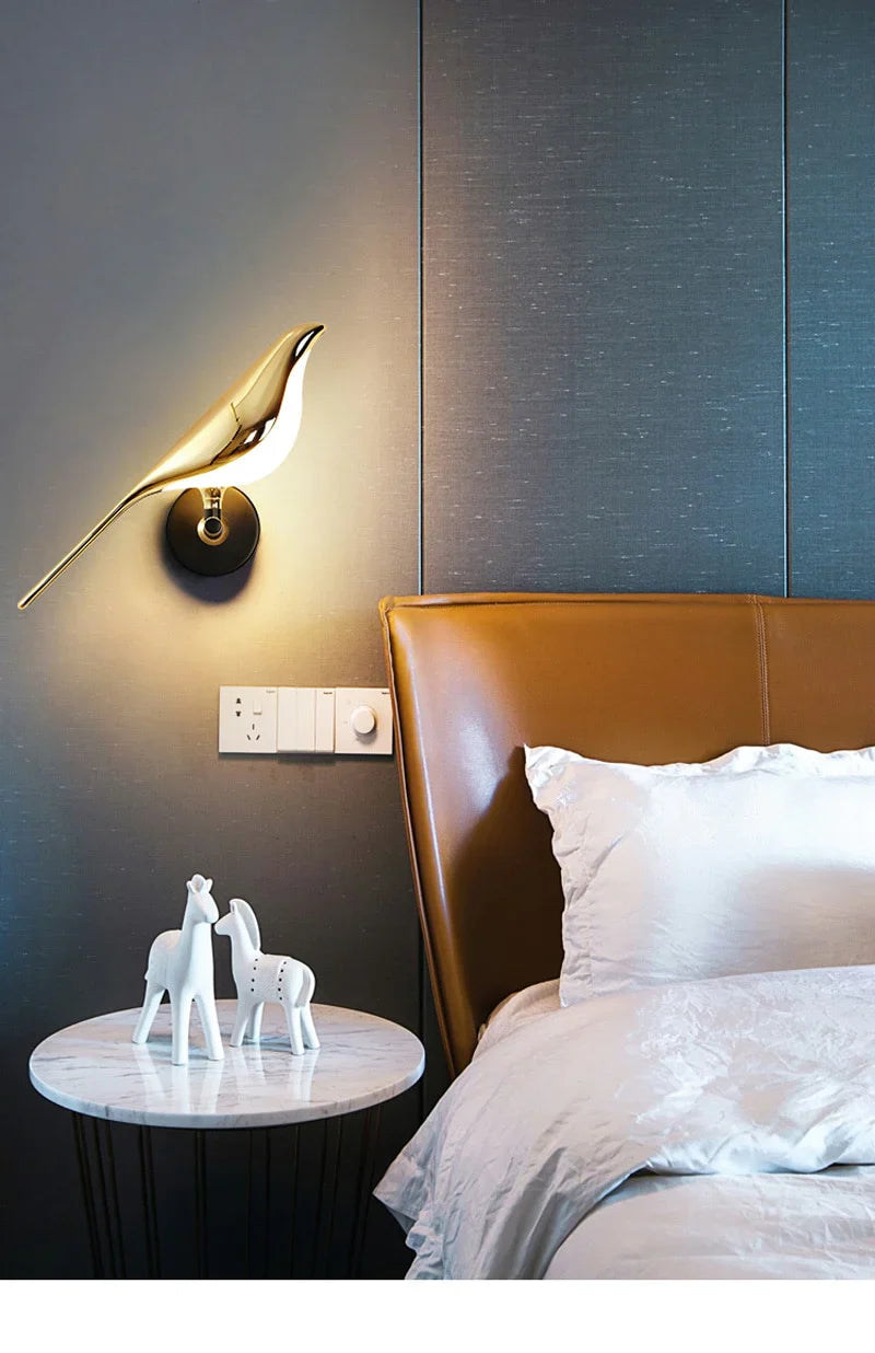 Gold Birds Wall Light
