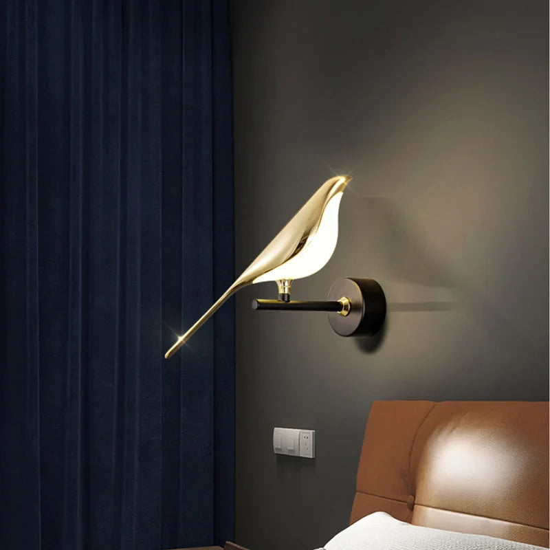 Gold Birds Wall Light