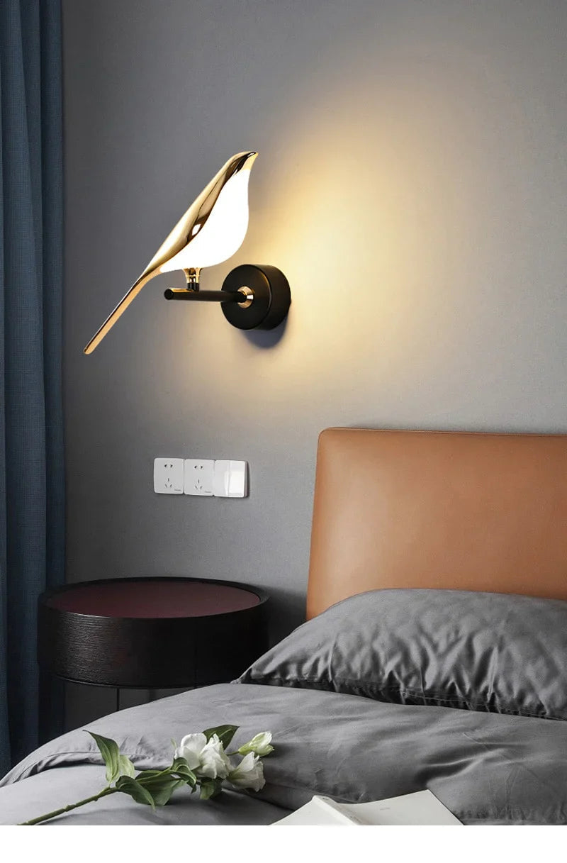 Gold Birds Wall Light