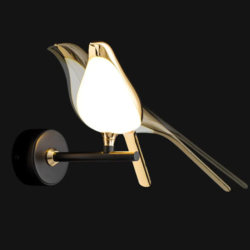 Gold Birds Wall Light
