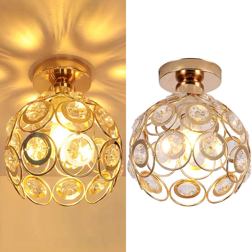 Modern Luxury Round LED Ceiling Lamp made of Crystal Glass