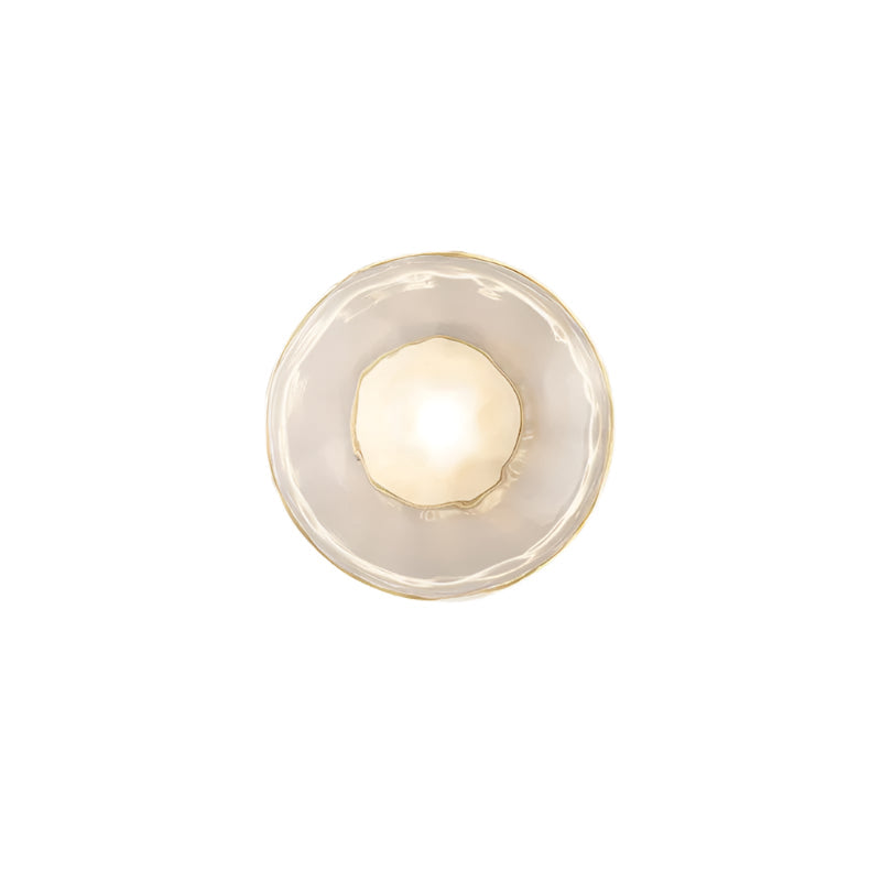Round Glass Wall Lamp in Scandinavian Design