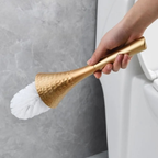 Elegant toilet brush in gold look for style, hygiene & luxury in the bathroom
