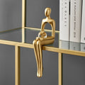 GoldenMuse Gold Abstract Resin Figurine Decor