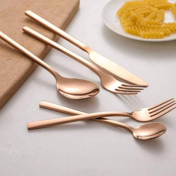 Golden Cutlery Set 30-piece | Elegant Stainless Steel Cutlery