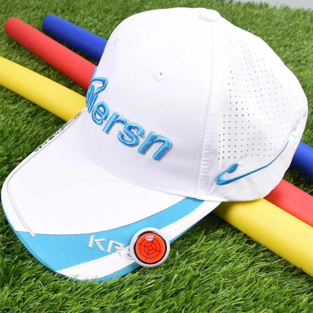 Golf ball marker with round clip – With dragonfly function for precise alignment