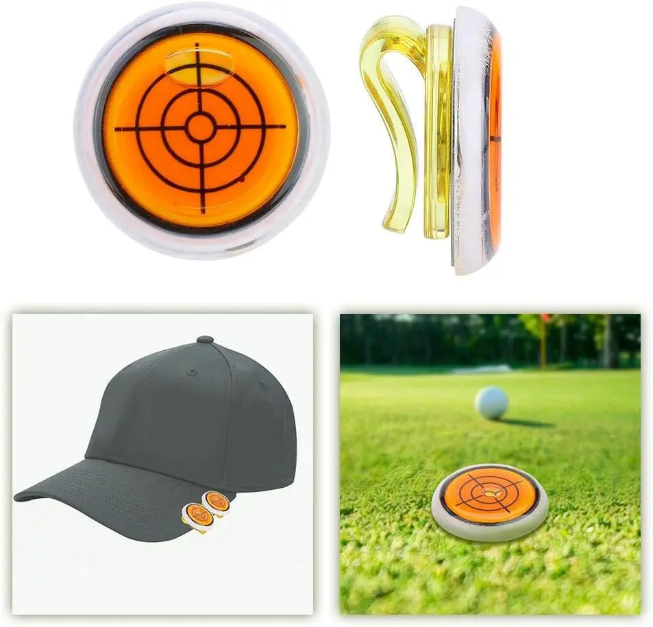 Golf ball marker with round clip – With dragonfly function for precise alignment