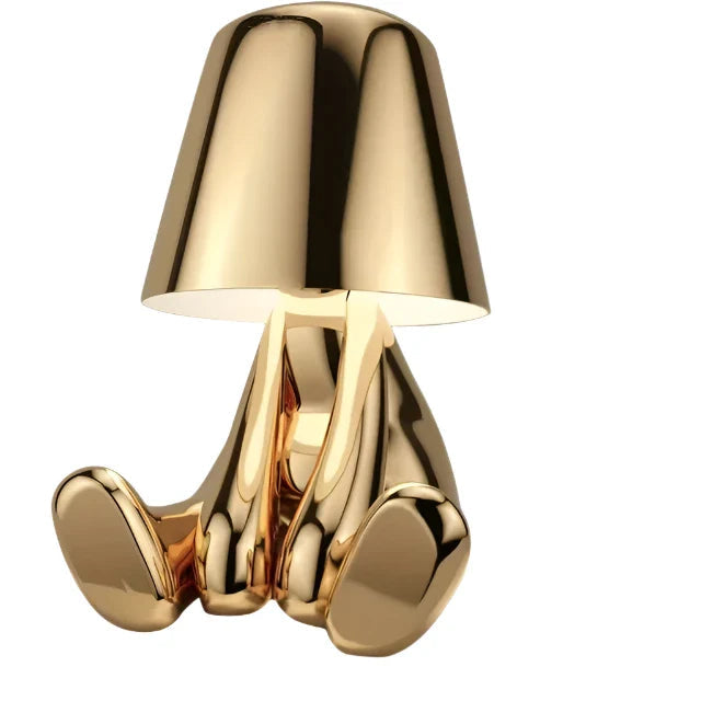 Modern LED table lamp in sculpture design – Decorative statue lamp for living room