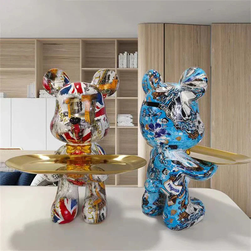 Graffiti Bear Figure Key Storage