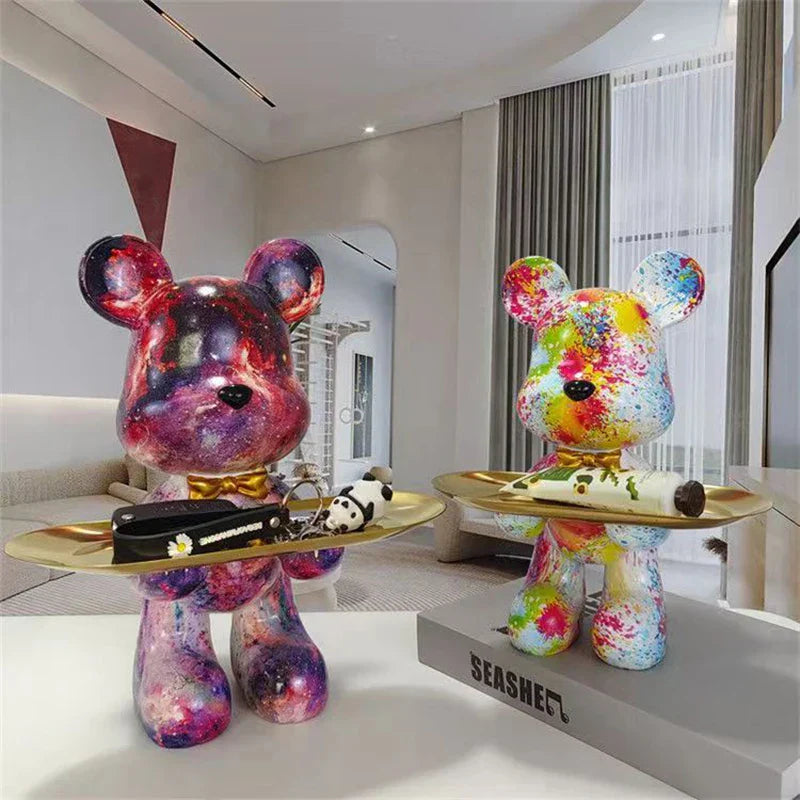 Graffiti Bear Figure Key Storage