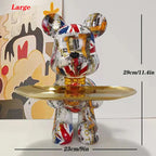 Graffiti Bear Figure Key Storage