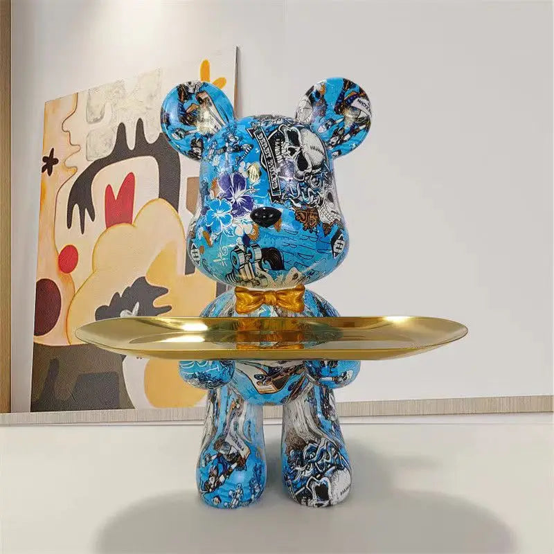 Graffiti Bear Figure Key Storage