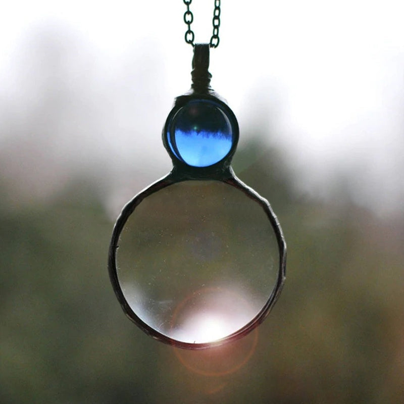Elegant Necklace with Magnifying Pendant