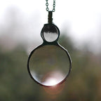Elegant Necklace with Magnifying Pendant