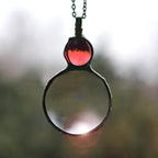 Elegant Necklace with Magnifying Pendant