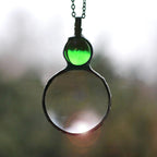 Elegant Necklace with Magnifying Pendant