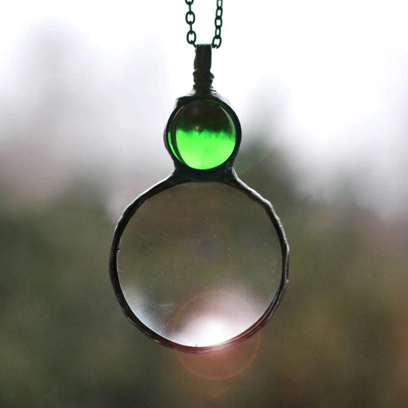 Elegant Necklace with Magnifying Pendant
