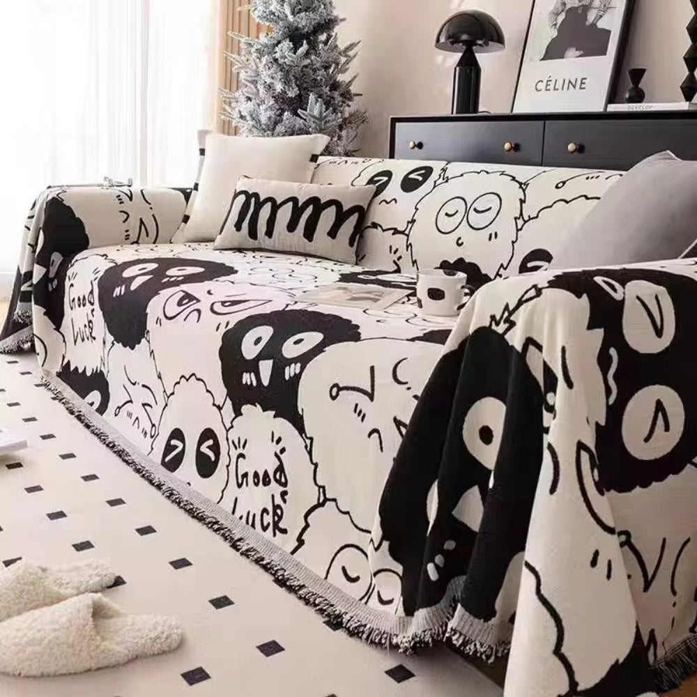 Gremlin Cartoon Chenille Sofa Cover