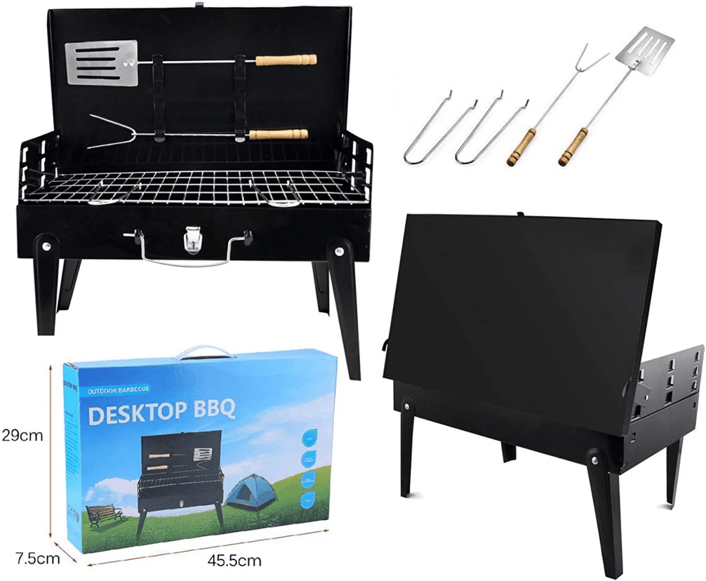 Folding Steel Grill for Mobile BBQ & Spontaneous Grilling Fun