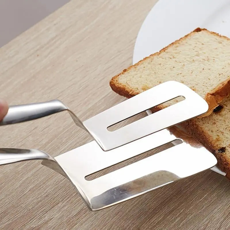 Grill tongs made of stainless steel – 2-in-1 spatula & gripping tongs