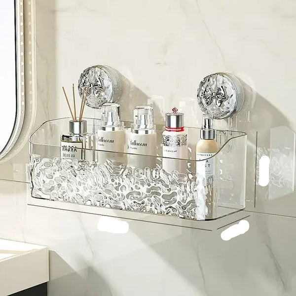 Adhesive Wall Shelf for Smooth Surfaces, Bathroom or Kitchen Storage