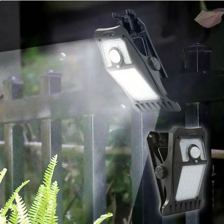 Large Solar LED Outdoor Lamp – With Clip & Motion Sensor