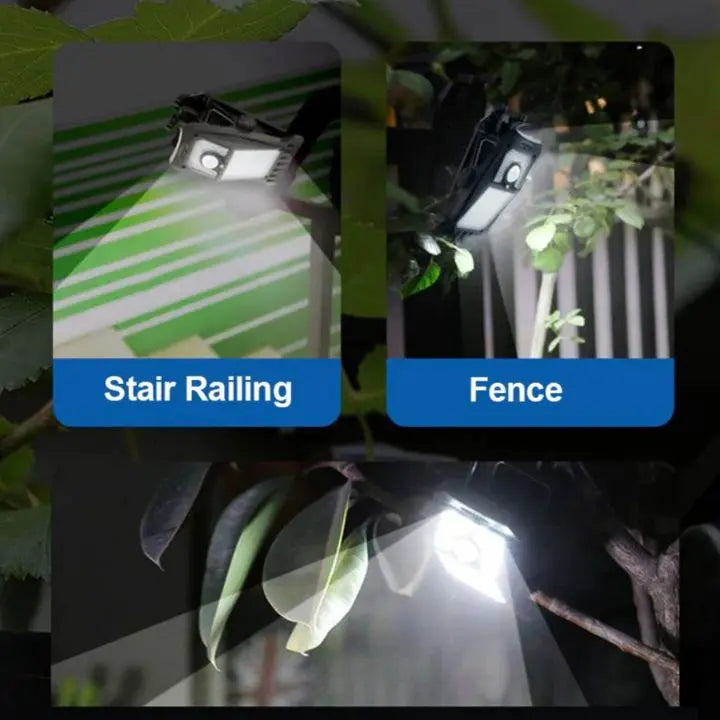 Large Solar LED Outdoor Lamp – With Clip & Motion Sensor