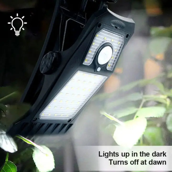 Large Solar LED Outdoor Lamp – With Clip & Motion Sensor