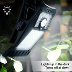 Large Solar LED Outdoor Lamp – With Clip & Motion Sensor