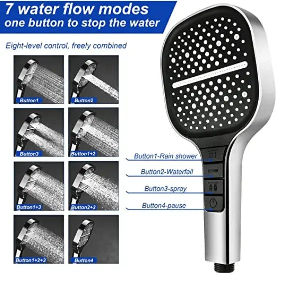 Large High-Pressure Shower Head – Spa-like Relaxation at Home