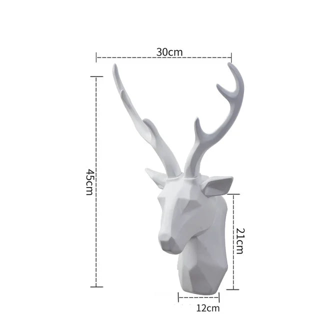 3D Deer Head Statue for a Majestic Atmosphere - RegalDeer